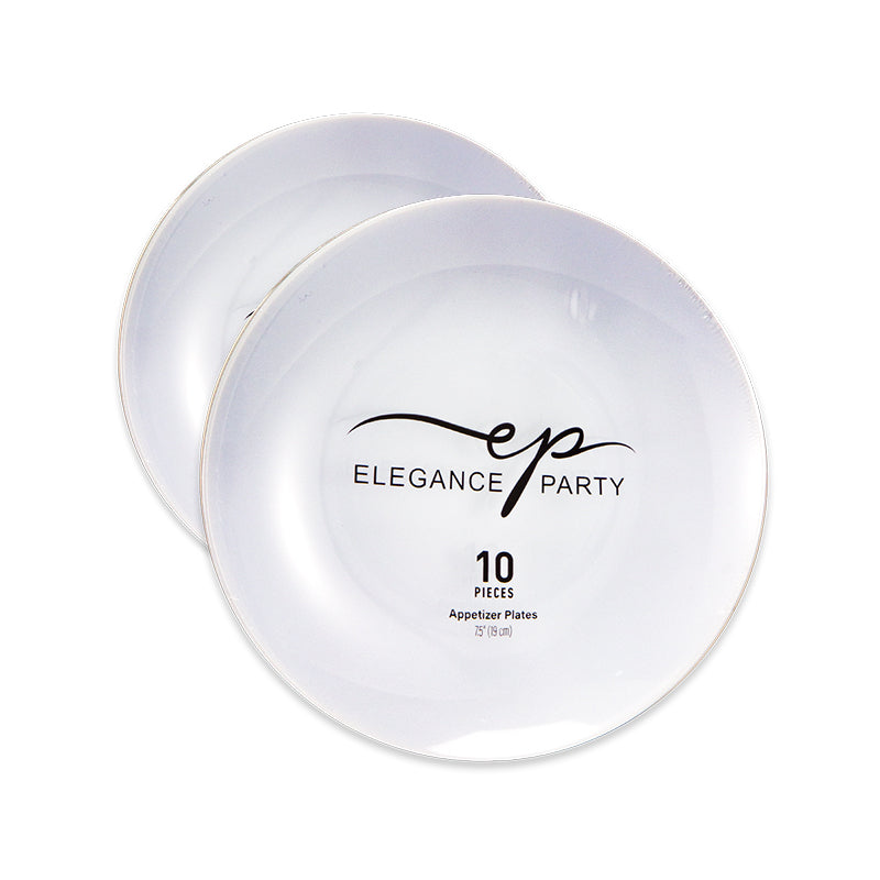 10 Pack Dinner Plates Curve - White