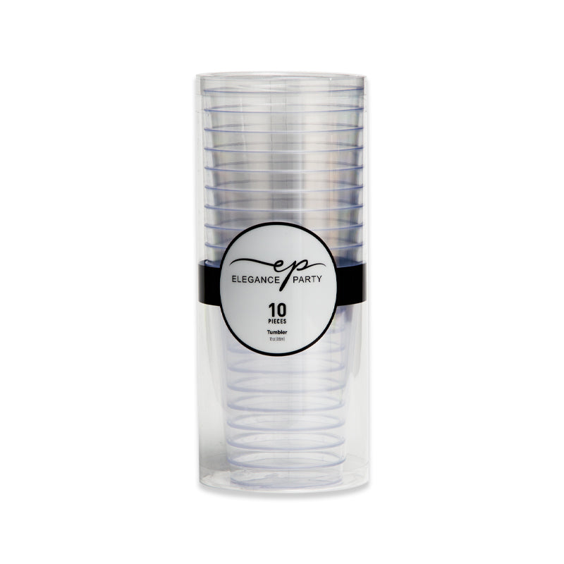 10 Pack Tumblers 12oz - Clear