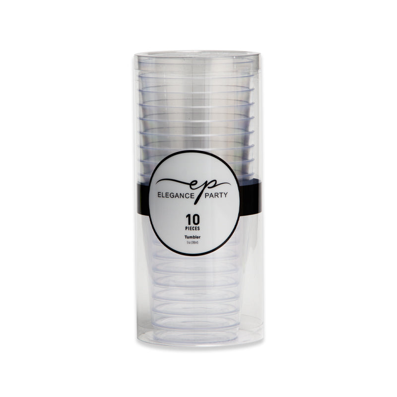 10 Pack Tumblers 9oz - Clear