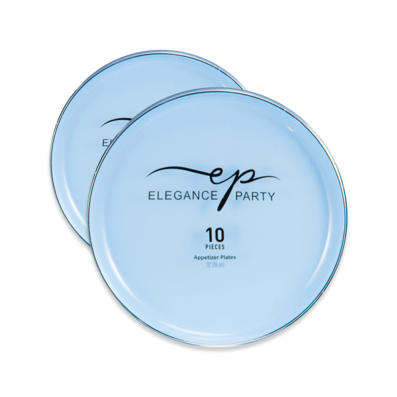 10 Pack Dinner Plates Edge - Silver