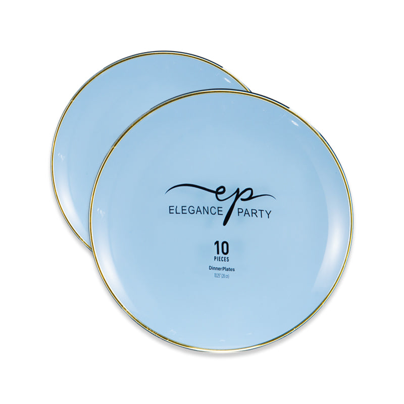 10 Pack Dinner Plates Curve - Gold