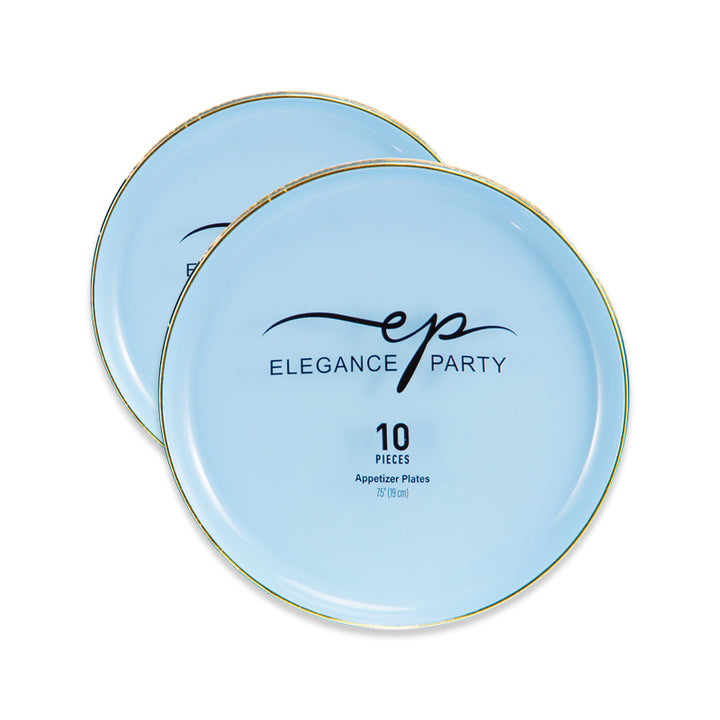 10 Pack Dinner Plates  Curve - Gold