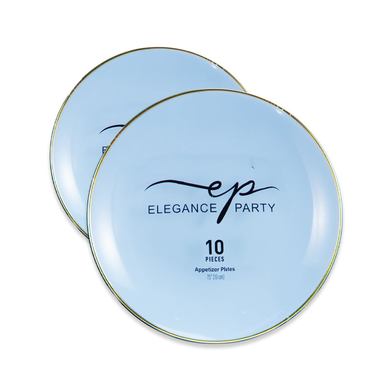 10 Pack Dinner Plates  Curve - Gold