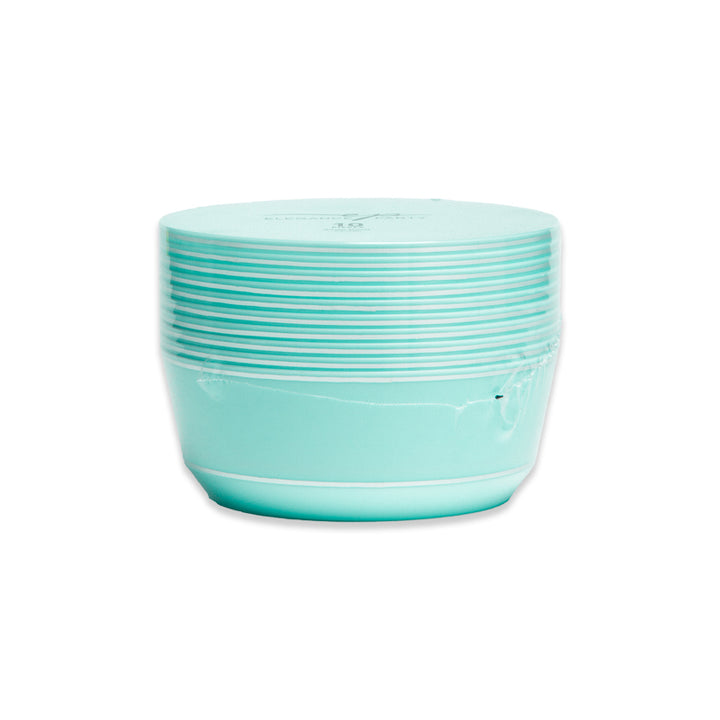 10 Pack Soup Bowls 14oz - Mint with Silver Rim