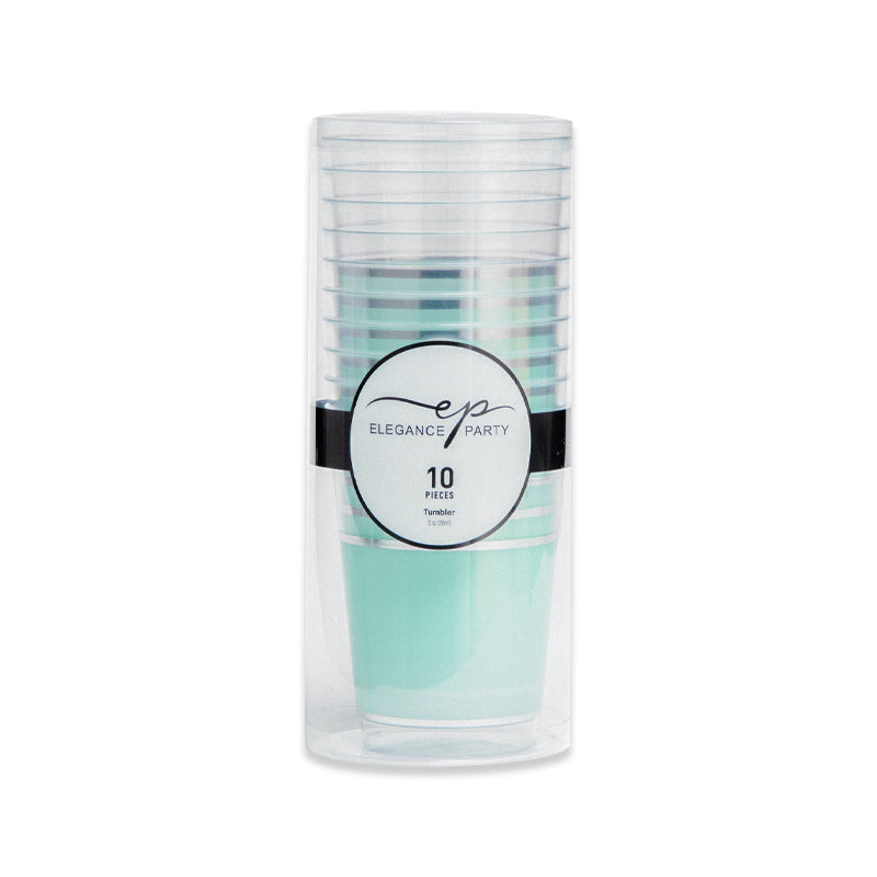 EP 10PK 12oz Tumbler Clear+Silver+ Mint