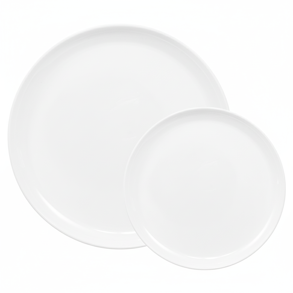 7.5" Appetizer/Dessert Plates – 120 Count (12 Packs of 10) – White with Elegant Gold/Silver Rim