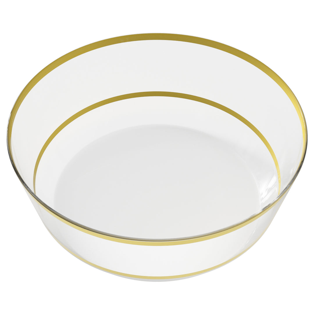 EP 14oz Soup Bowl Clear + Gold