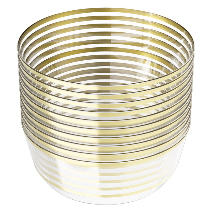 EP 14oz Soup Bowl Clear + Gold