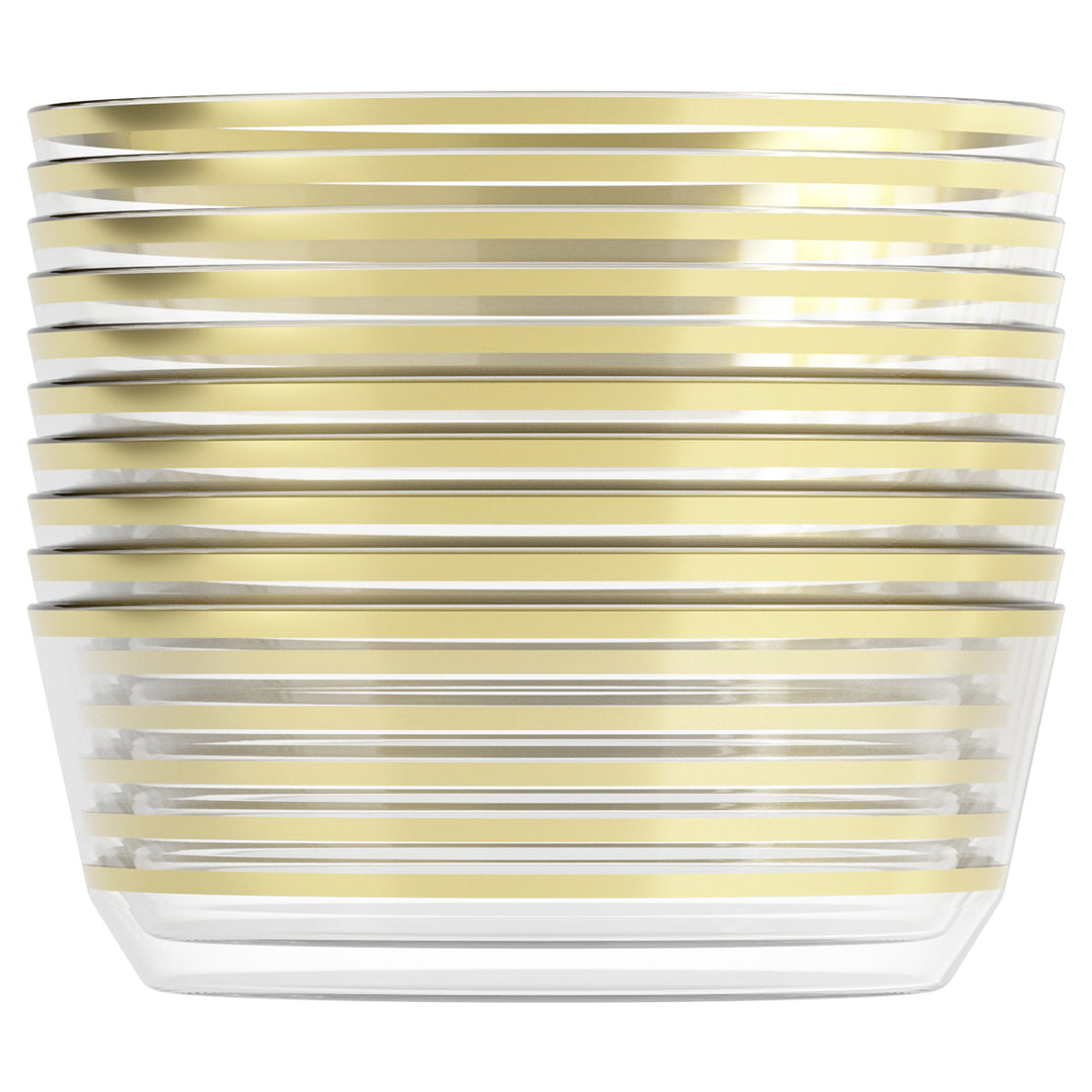 EP 14oz Soup Bowl Clear + Gold