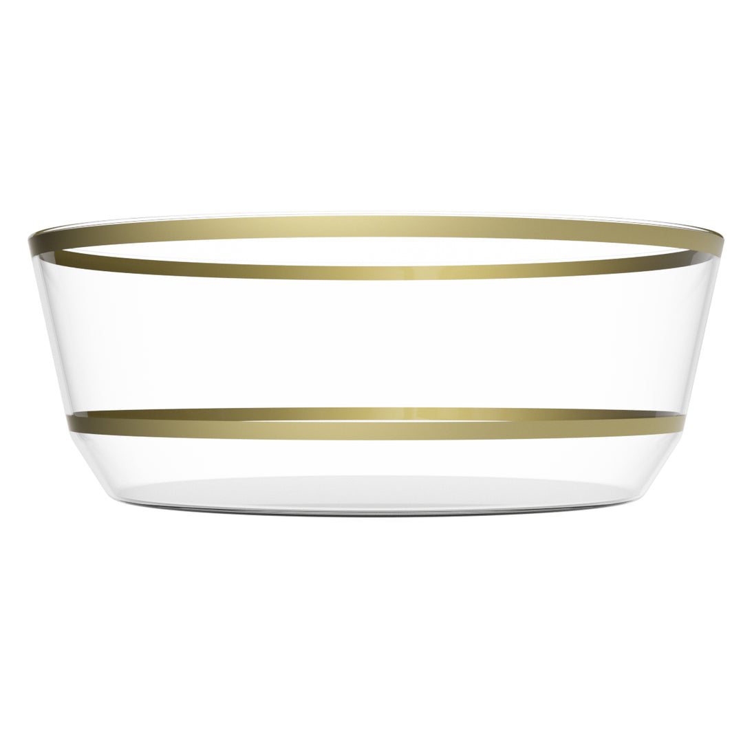 EP 14oz Soup Bowl Clear + Gold