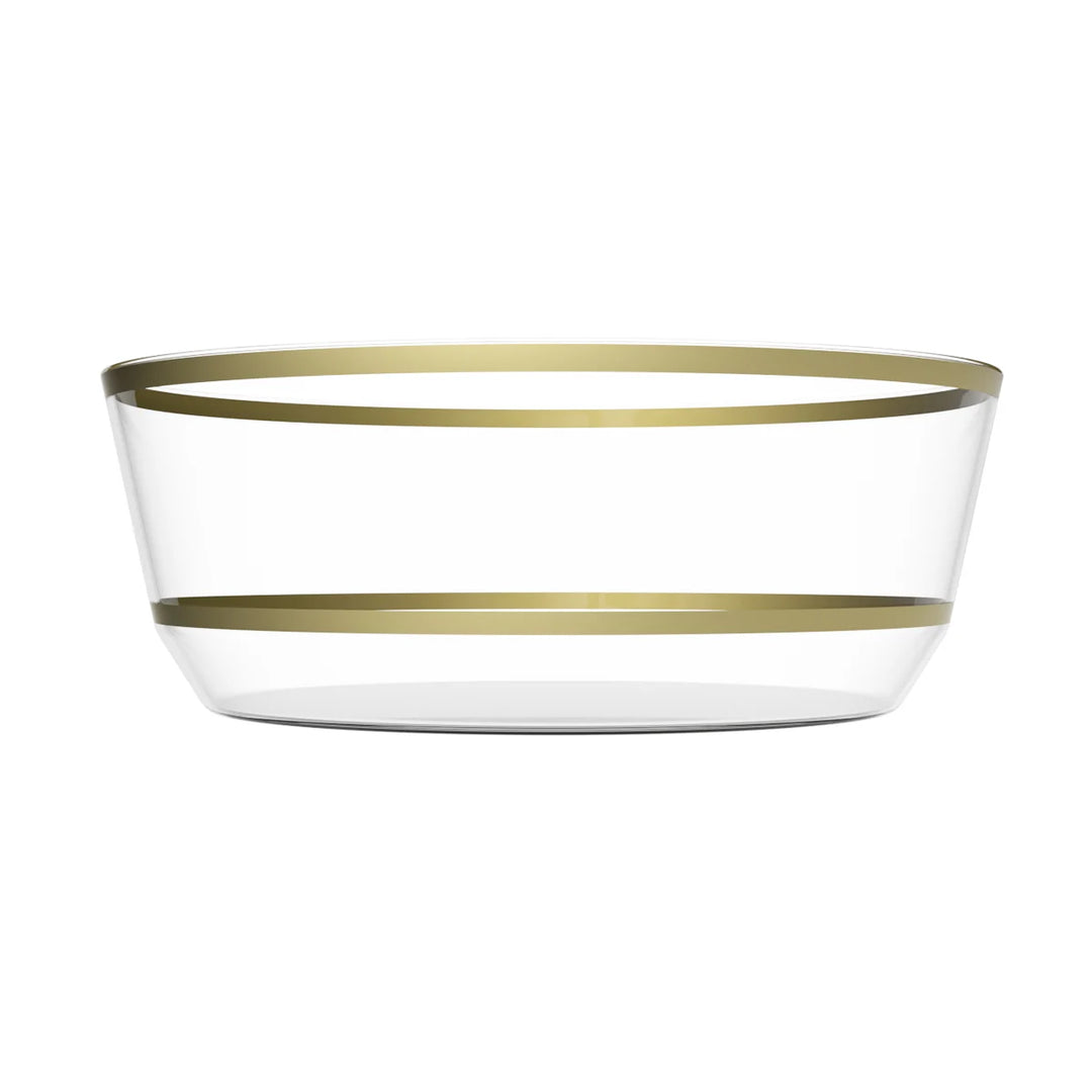 EP 14oz Soup Bowl Clear + Gold