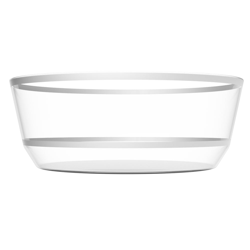 EP 14oz Soup Bowl Clear + Silver