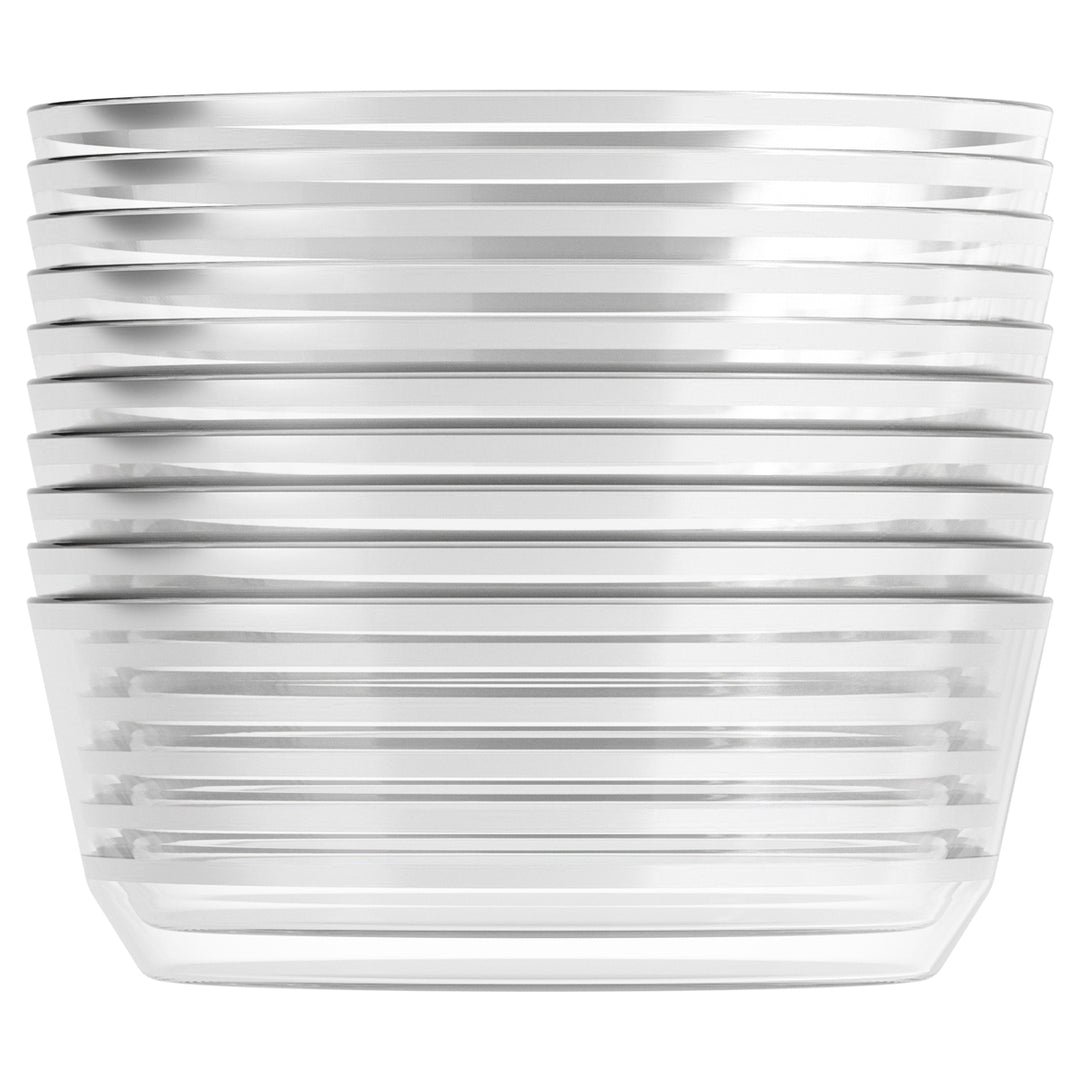EP 14oz Soup Bowl Clear + Silver