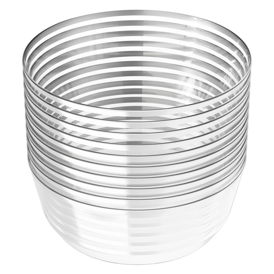 EP 14oz Soup Bowl Clear + Silver