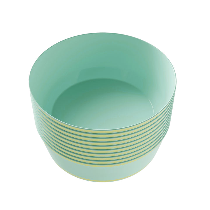 EP 8oz Dessert Bowl Mint + Gold