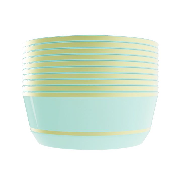 EP 8oz Dessert Bowl Mint + Gold