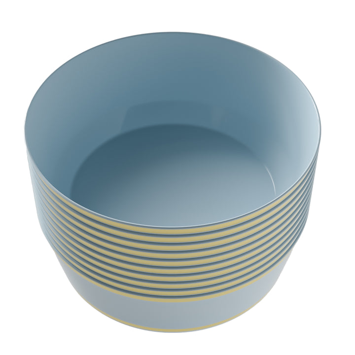 EP 14oz Soup Bowl Ice Blue + Gold