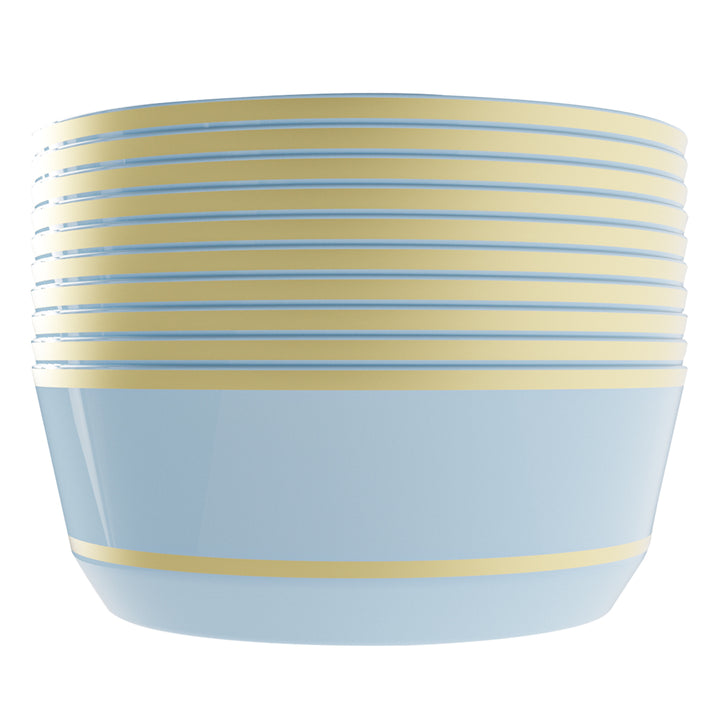 EP 14oz Soup Bowl Ice Blue + Gold