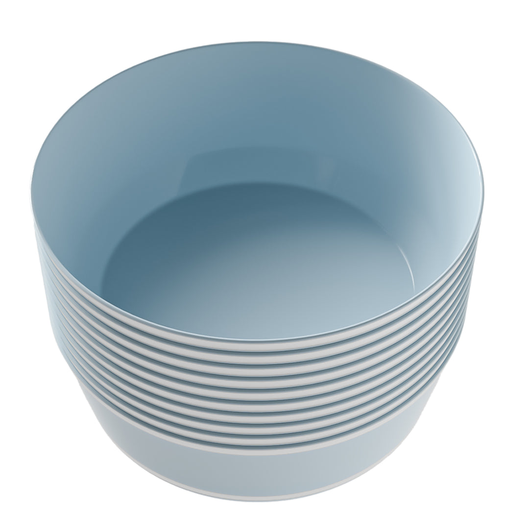 EP 14oz Soup Bowl Ice Blue + Silver