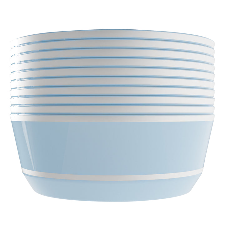 EP 14oz Soup Bowl Ice Blue + Silver