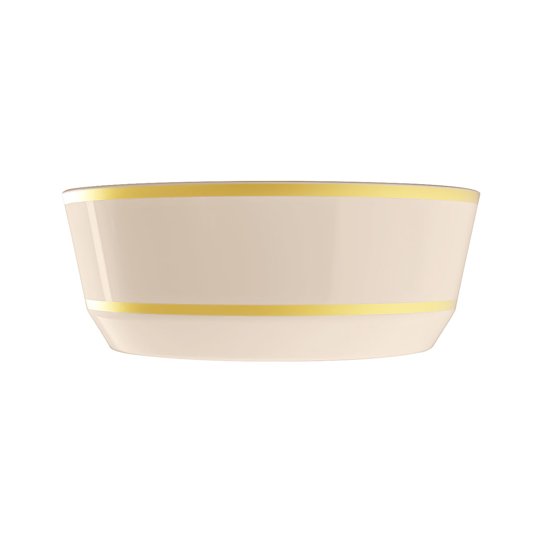 EP 8oz Dessert Bowl Linen + Gold