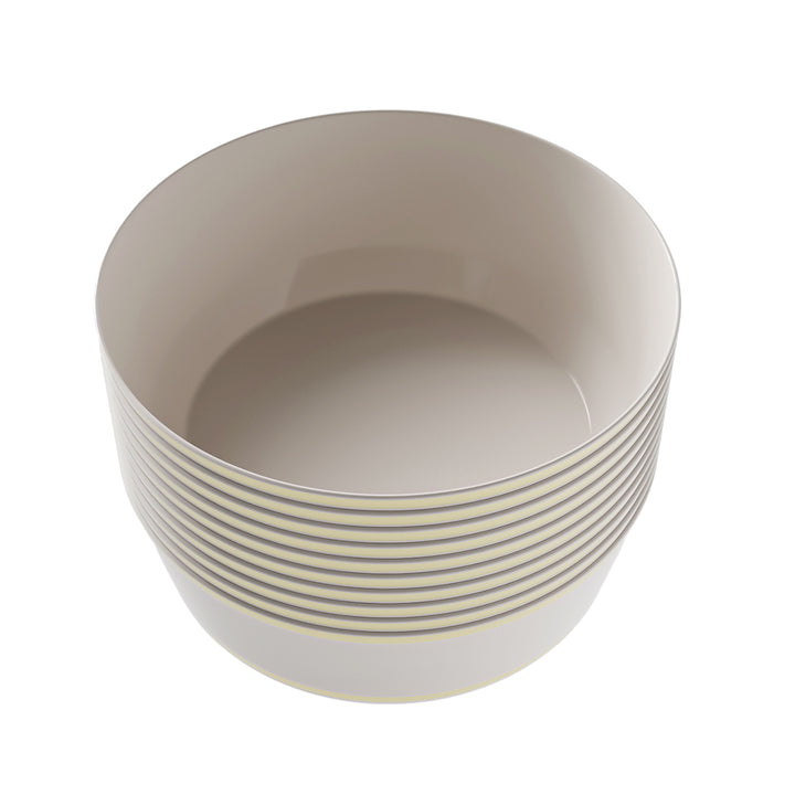 EP 8oz Dessert Bowl Linen + Gold