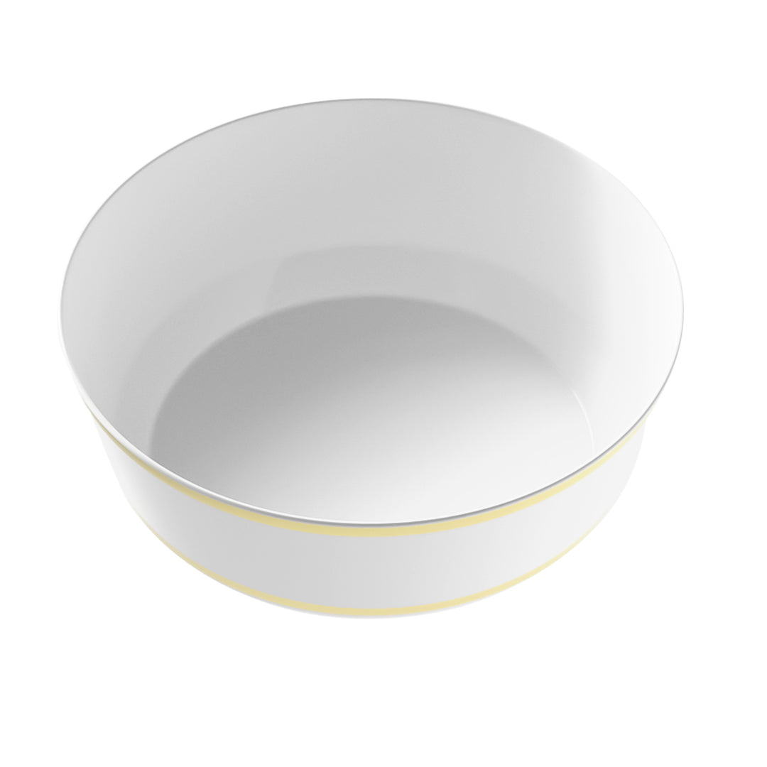 EP 14oz Soup Bowl White + Gold