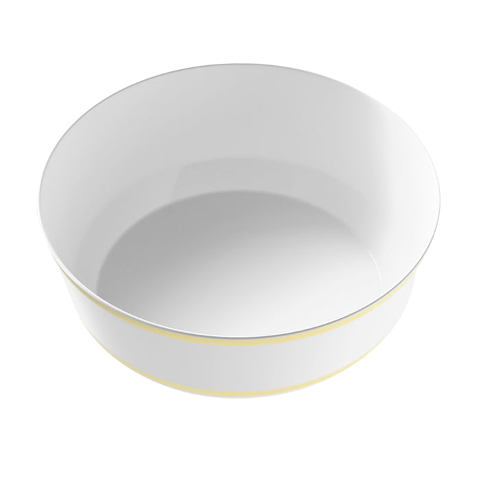 EP 14oz Soup Bowl White + Gold