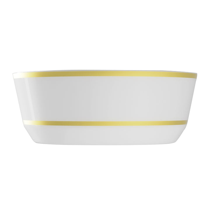 EP 14oz Soup Bowl White + Gold