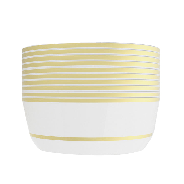 EP 14oz Soup Bowl White + Gold