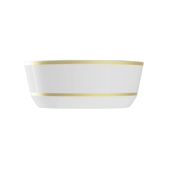 EP 8oz Dessert Bowl White + Gold