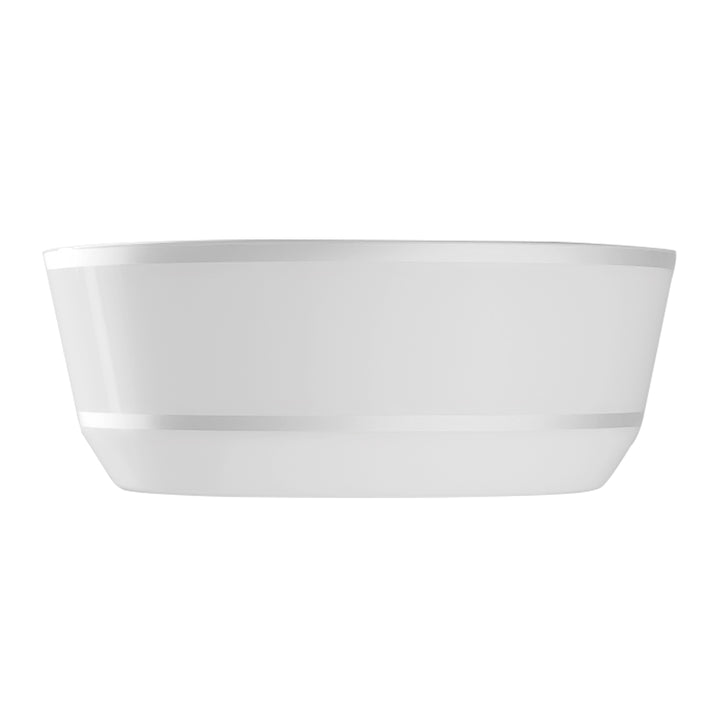 EP 14oz Soup Bowl White + Silver