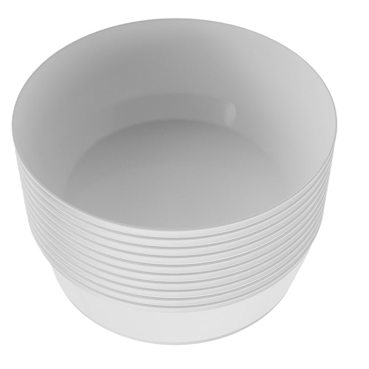 EP 14oz Soup Bowl White + Silver