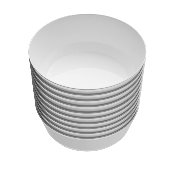 EP 8oz Dessert Bowl White + Silver