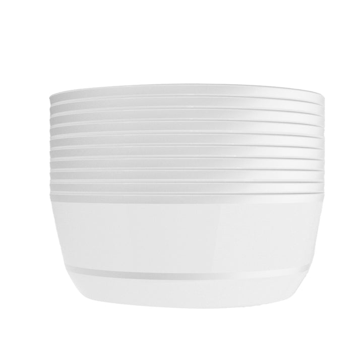 EP 8oz Dessert Bowl White + Silver