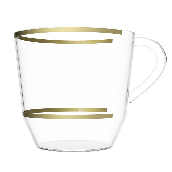 EP 12.5oz Tea Cup Clear + Gold