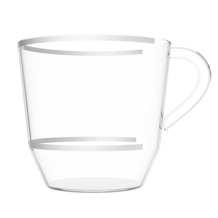 EP 12.5oz Tea Cup Clear + Silver
