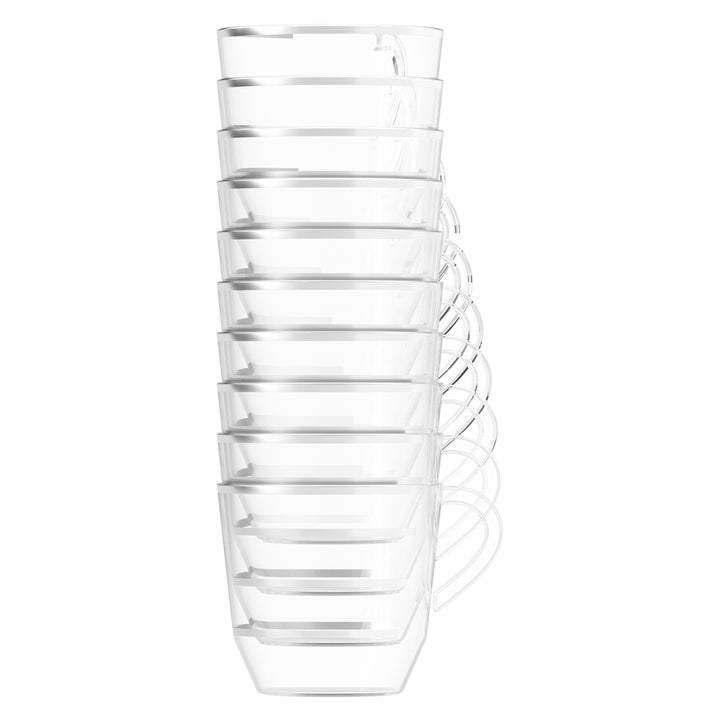 EP 12.5oz Tea Cup Clear + Silver