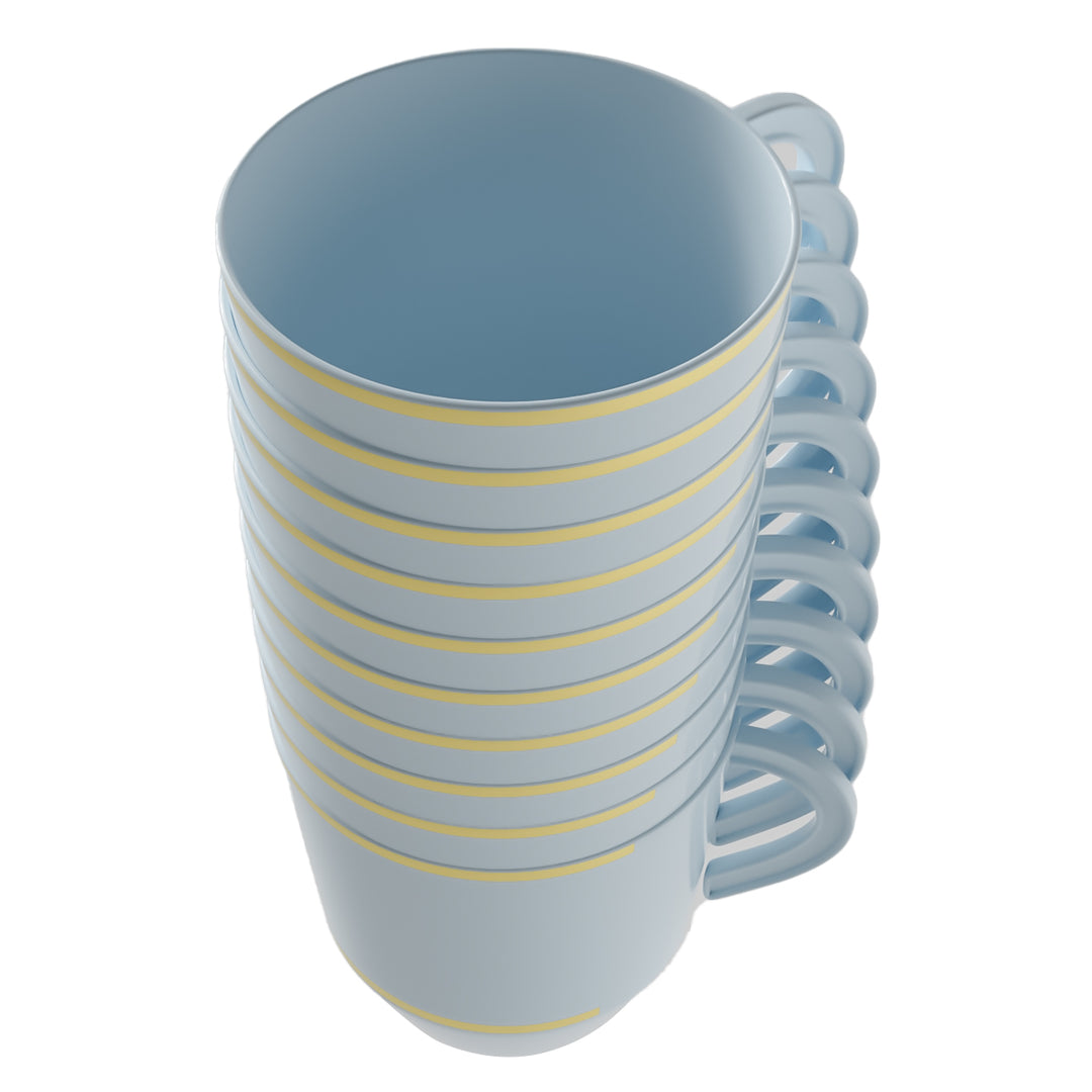 EP 12.5oz Tea Cup Ice Blue + Gold