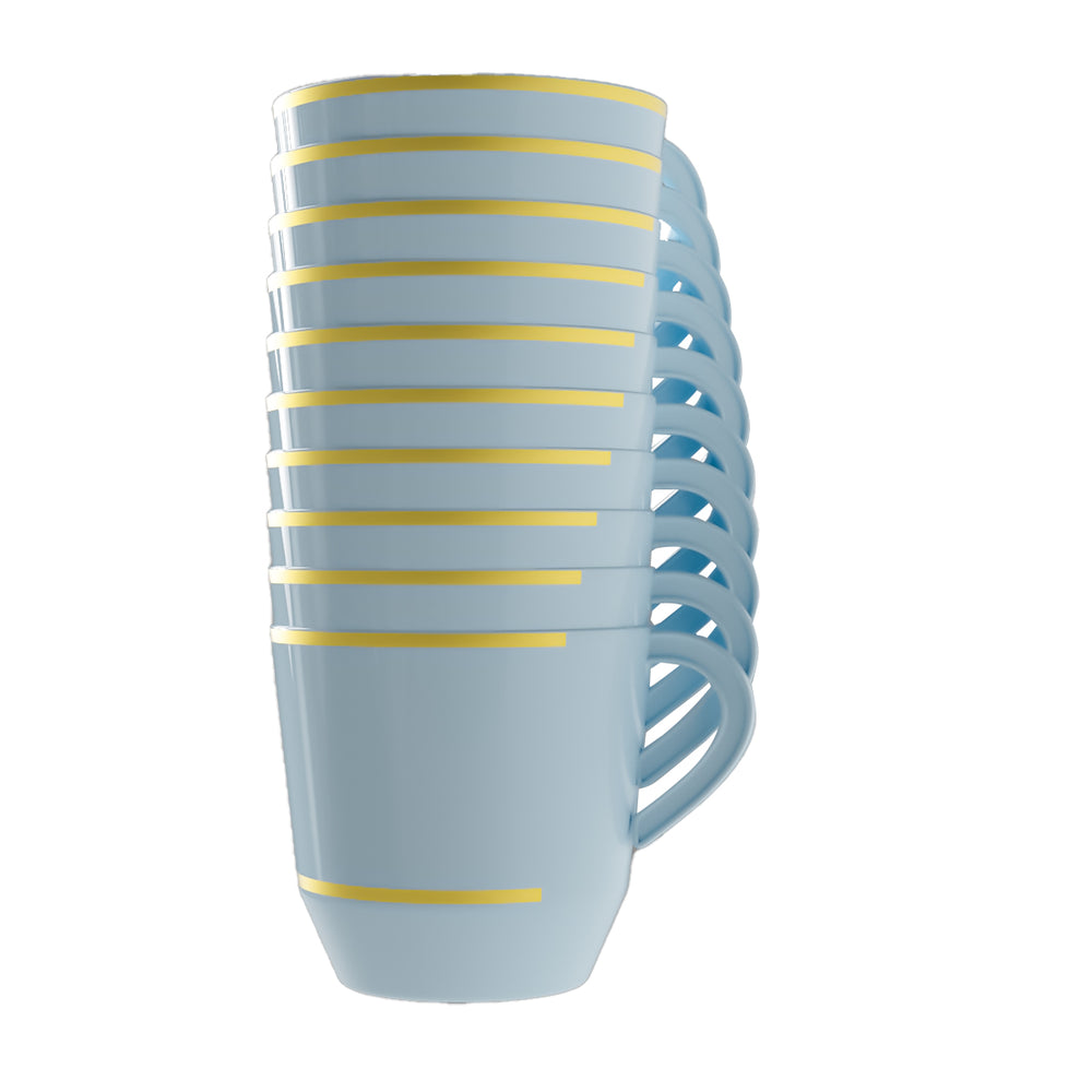 EP 12.5oz Tea Cup Ice Blue + Gold