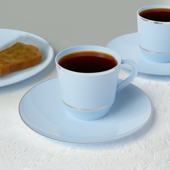 EP 12.5oz Tea Cup Ice Blue + Silver