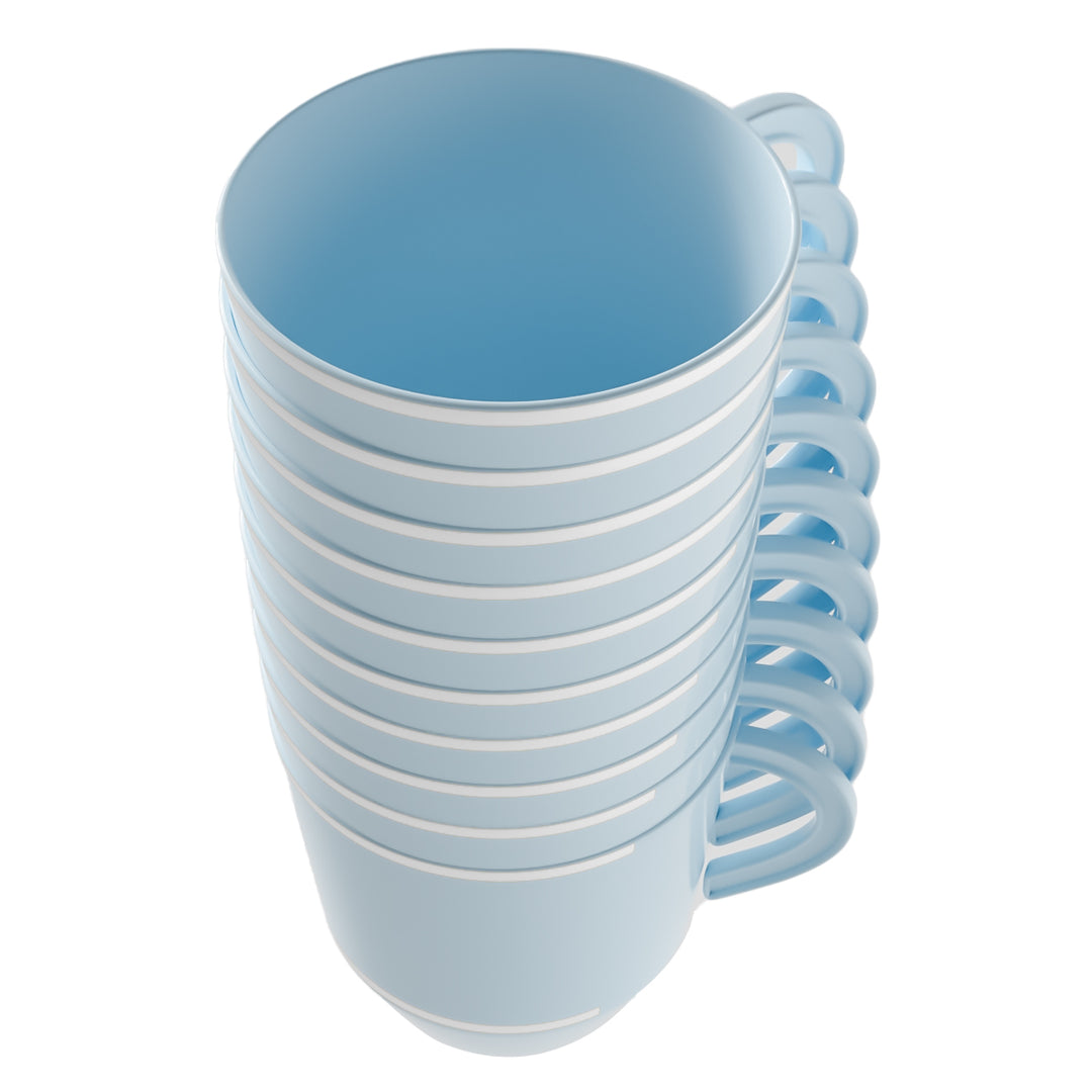 EP 12.5oz Tea Cup Ice Blue + Silver