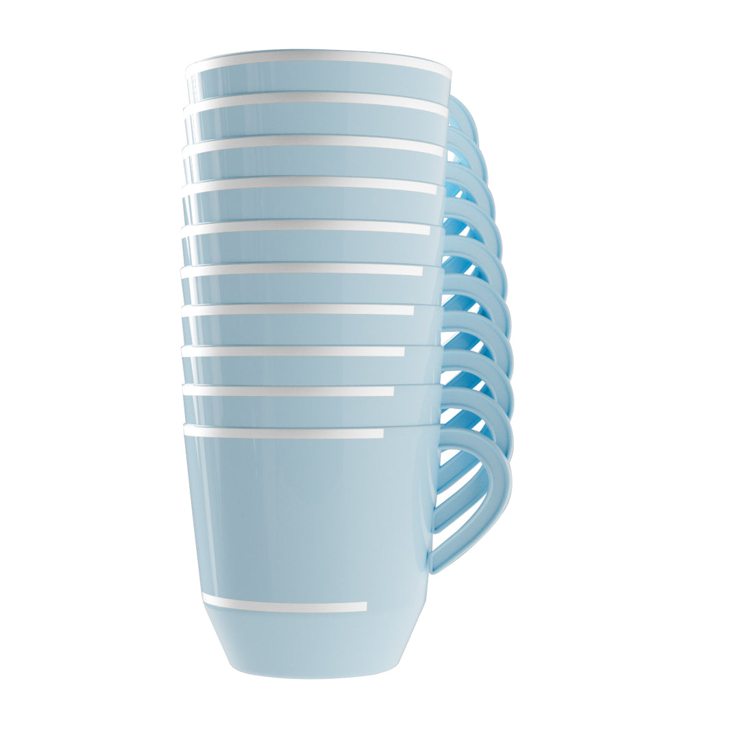 EP 12.5oz Tea Cup Ice Blue + Silver