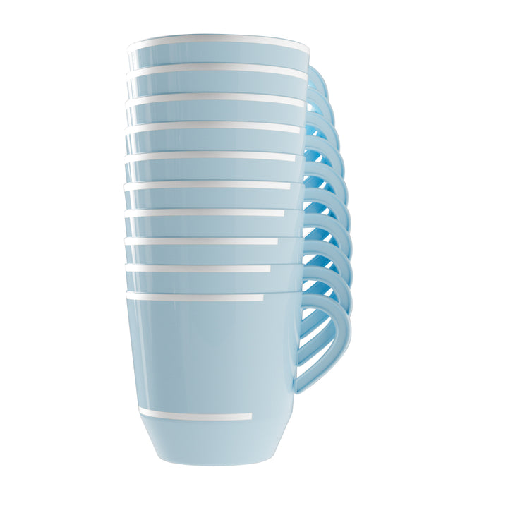 EP 12.5oz Tea Cup Ice Blue + Silver