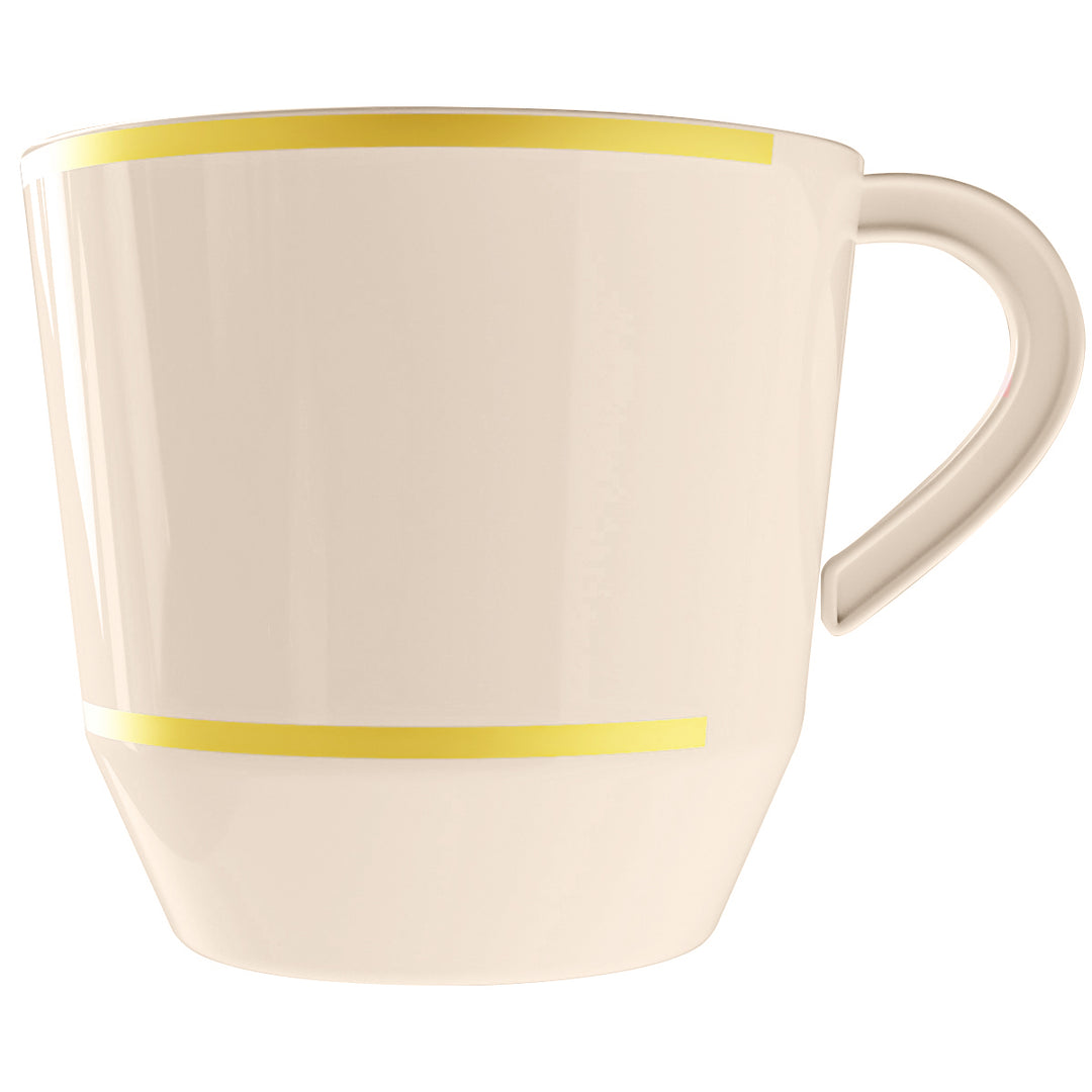 EP 12.5oz Tea Cup Linen + Gold