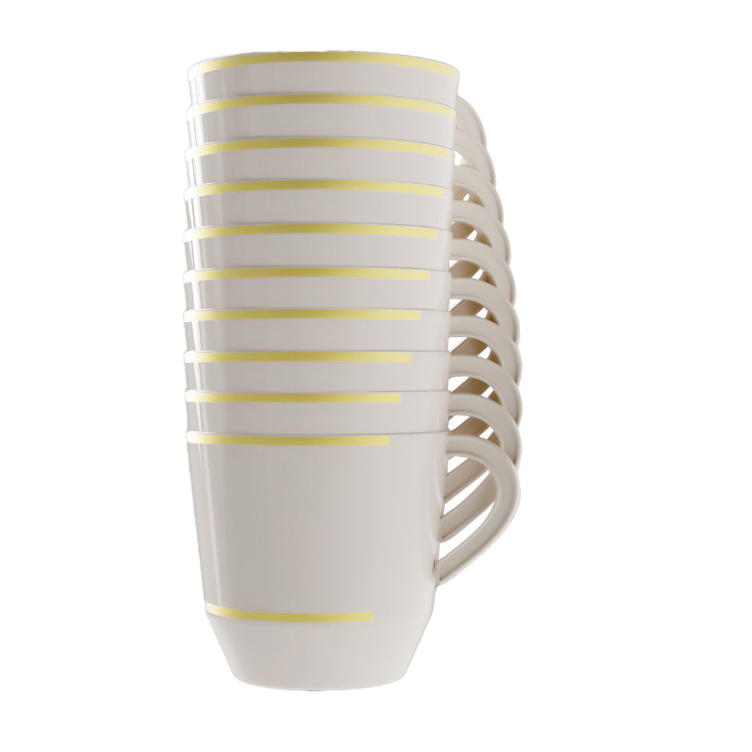 EP 12.5oz Tea Cup Linen + Gold
