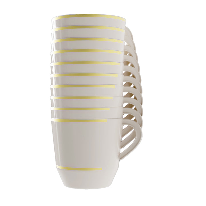 EP 12.5oz Tea Cup Linen + Gold
