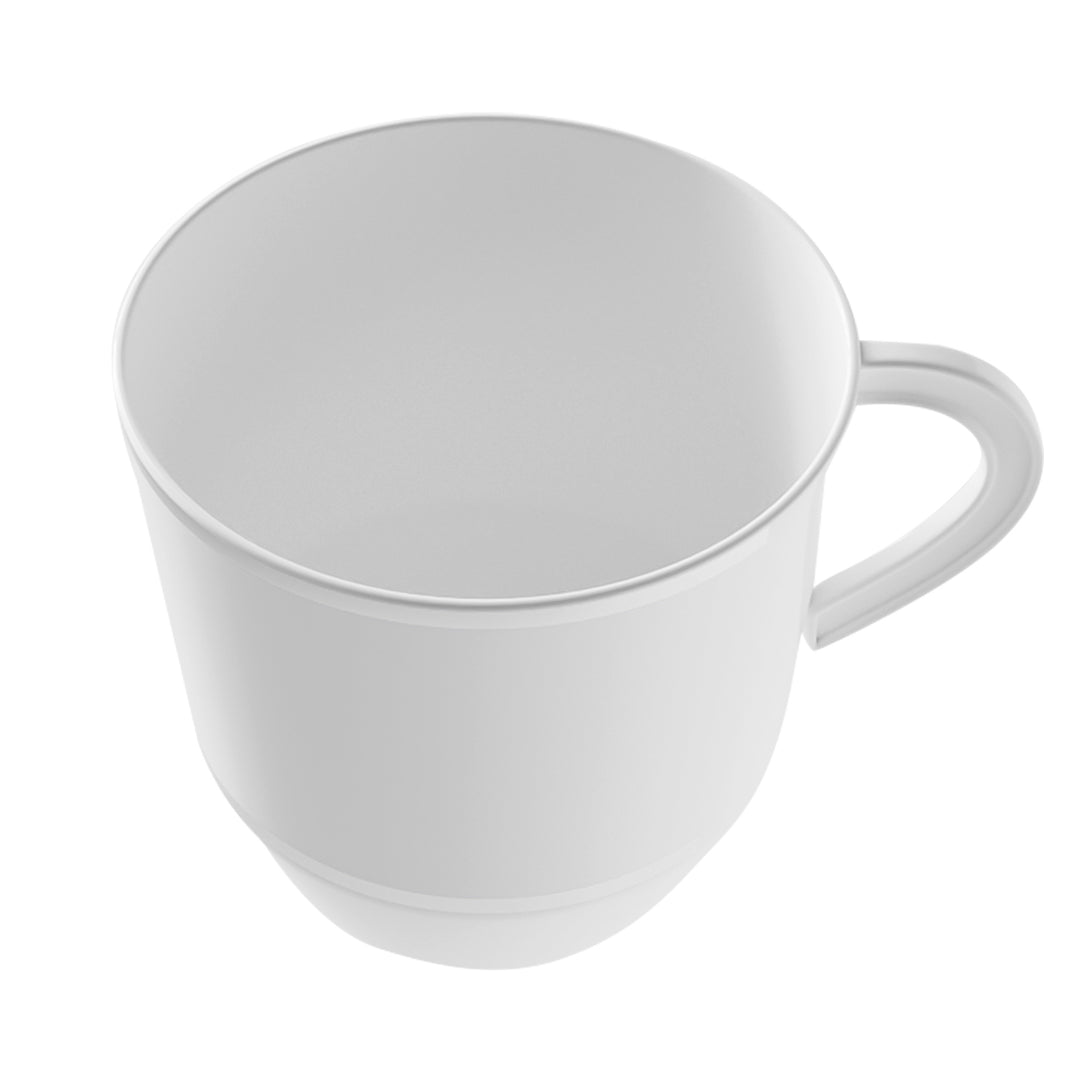 EP 12.5oz Tea Cup White + Silver