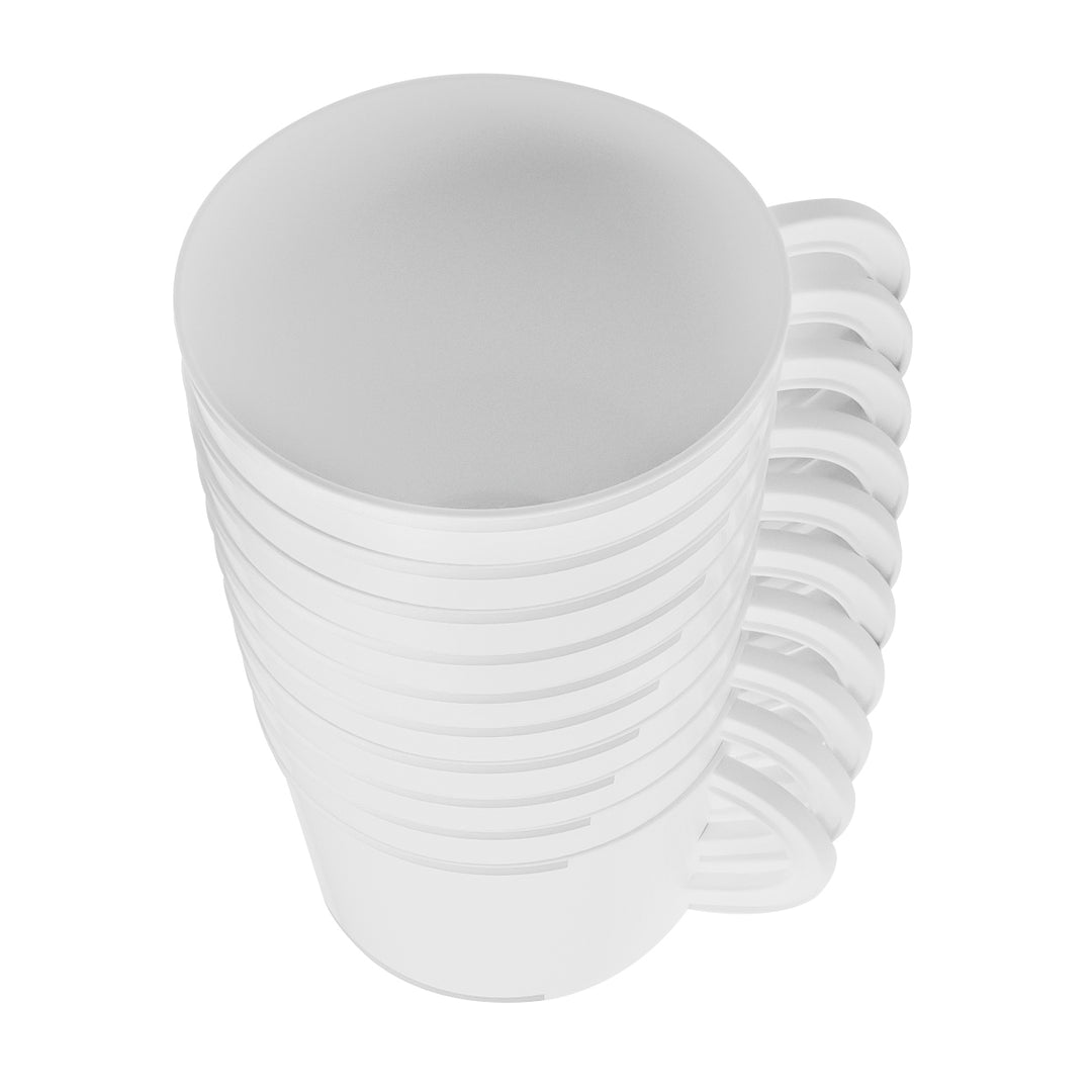 EP 12.5oz Tea Cup White + Silver