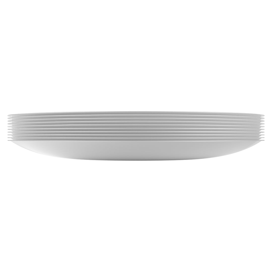 EP Curve Dinner Plate White + Silver